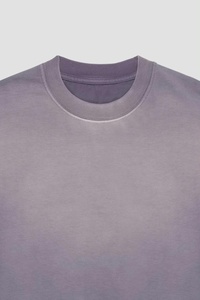 HSI Oversized <b>Silk</b> Screen Printed Front O-Neck Short Sleeve Boxy <b>Shirts</b> Wholesale Casual Wear <b>Men</b> Eco-Friendly Breathable 100% - Product Image 3