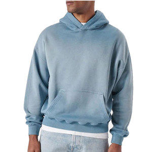 Vente en gros : Sweat à capuche pour homme personnalisé, hiver, délavé à l'acide, 100% Coton, respirant, écologique, épaules tombantes, poches kangourou, manches longues - Product Image 1