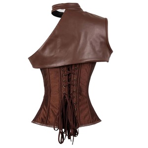 Vente en gros de hauts corsets en cuir noir sexy de qualité supérieure pour femmes, corsets pour femmes, logo personnalisé, service OEM - Product Image 6