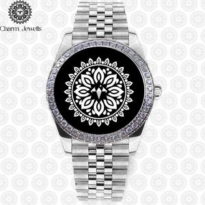 Reloj de Lujo Charm_Jewells de Acero Inoxidable con Caja Redonda de 36 mm, Cuarzo Analógico, Bisel con Diamantes, Moda Femenina - Product Image 2