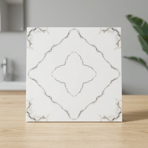Azulejos de Porcelana Vistaar Ivory Travertine Book Match de 600x600 mm, Acabado Brillante para Interiores, con 5 Años de Garantía, 10 mm de Grosor - Product Image 3