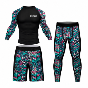 Conjunto de Equipamiento de BJJ NoGi de Alta Calidad para Hombre, Camiseta y Pantalones Cortos con Estampado por Sublimación, Tejido Transpirable de Secado Rápido, Colores Personalizados para Artes Marciales - Product Image 2