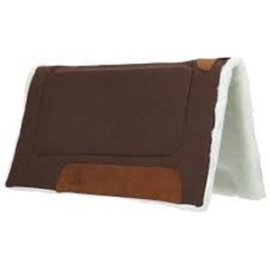 Tapis de selle western robuste en toile et feutre avec doublure en laine et fourrure diamantée, taille personnalisable pour l'équitation - Product Image 6