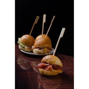 ไม้เสียบอาหารทำจากไม้ไผ่ ขนาด 10 นิ้ว สำหรับย่างบาร์บีคิวกลางแจ้ง อุปกรณ์เสริมสำหรับปิ้งย่าง 100 ชิ้น/ถุง รุ่น GM1074 - Product Image 3