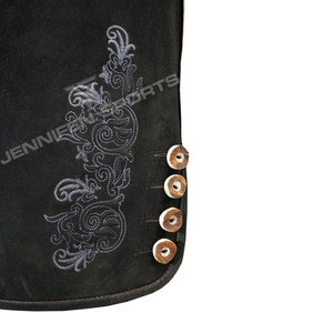 Lederhosen bavaroises pour hommes en daim de chèvre, de haute qualité, personnalisées, à motif uni brodé, vente en gros - Product Image 3