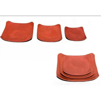 Assiettes de petit-déjeuner artisanales en argile de style campagnard pour les fêtes, d'origine indienne