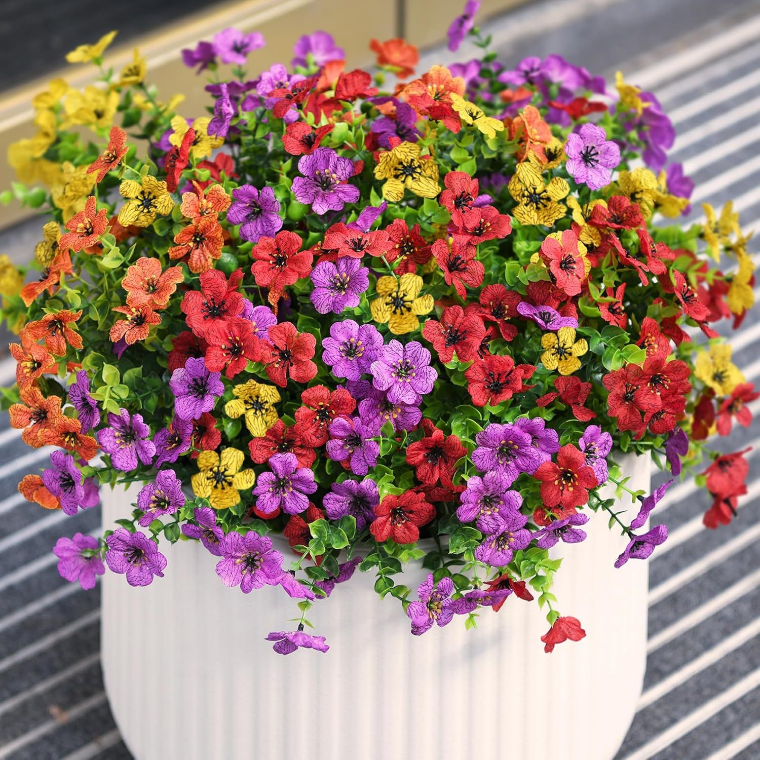 Purple,red,orange,yellow Color