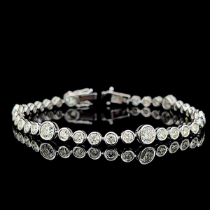 Pulsera de Diamantes de Lujo en Oro Blanco de 14K, 6.97CT, Diamantes Naturales con Certificado HRD, Joyería Fina - Product Image 1