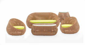 Ensemble de canapés en poly rotin moderne PRSF-VF18 pour salon, hôtel, villa, salle à manger, appartement, chambre, parc - Product Image 2