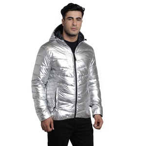 Nouvelle arrivée Veste matelassée brillante sur mesure pour homme Veste d'hiver en duvet Veste à bulles surdimensionnée 100% polyester Veste d'hiver matelassée chaude pour homme - Product Image 3