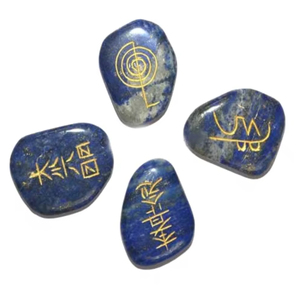 Set de Piedras de Cristal de Lapislázuli Reiki, Gemas Pulidas de Forma Libre, Arte Coleccionable, Patrón Curativo - Product Image 3