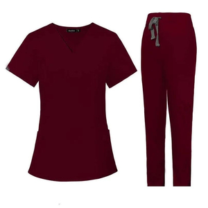 Ensemble de blouses médicales pour femmes, manches courtes, extensible, haut et pantalon, vêtements de travail pour le secteur de la santé - Product Image 5