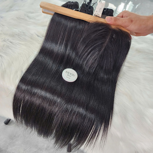 8 Bundles de Cheveux Humains Lisses et Droits de 40 Pouces, Cheveux Vierges Bruts Super Double Drawn du Vietnam avec Closure en Dentelle HD Transparente 5x5 - Product Image 4