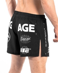 Shorts MMA Engage, style épuré, tissu doux, ajustement facile, vêtements de sport pour l'entraînement quotidien, confort et mobilité, vêtements de sport actifs, ligne Pro Gym - Product Image 4