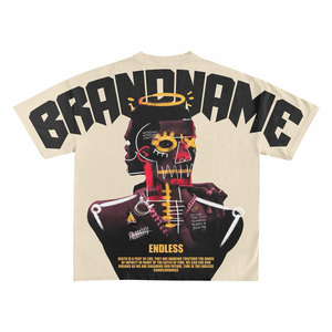 เสื้อยืดแขนสั้นสีดำสำหรับผู้ชาย แบรนด์สตรีทสไตล์ คอกลม ทรงปกติ ผ้าถักนิตติ้ง 100% ผ้าฝ้าย ระบายอากาศได้ดี น้ำหนัก 180 กรัม ผ่านการซักแล้ว - Product Image 2