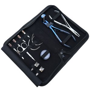 Complete Hair <b>Extension</b> Salon Tools Set Tape-In Plier 2 Hole <b>Beads</b> Crimping Tool Curved Needles and Mini Scissor Kit - Product Image 1