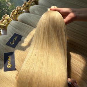 ผมต่อ RUSA HAIR แบบเป็นมัด น้ำหนัก 100 กรัม ผมแท้เวียดนาม เกรดเวอร์จิ้น ซุปเปอร์ดับเบิ้ลดรอน ไม่มีส่วนผสมของเส้นใยสังเคราะห์ สีบลอนด์ - Product Image 6