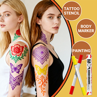 Marqueur multifonctionnel MO à dessin manuel, pointe fine épaisse, maquillage permanent, imperméable, marqueur pour la peau, tatouage