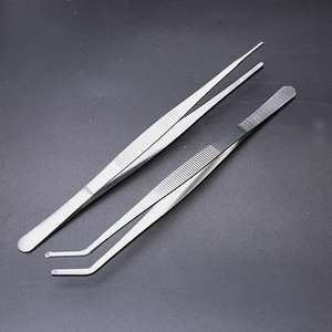 Juego de 2 Pinzas Quirúrgicas Ametrina de Acero Inoxidable Multiusos con Punta Recta para Cejas, Opciones Curvas Personalizadas, Reutilizables - Product Image 4