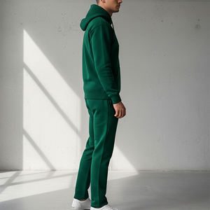 Conjunto Deportivo Informal de 2 Piezas para Hombre, 100% Algodón, con Logotipo Bordado Personalizado, Sudadera con Capucha y Pantalones Deportivos Holgados, Novedad 2025 - Product Image 2