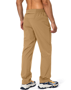 Pantalons pour hommes, pantalons en coton confortables, design moderne slim fit, tissu respirant, style décontracté, jambe droite, à porter au quotidien - Product Image 3