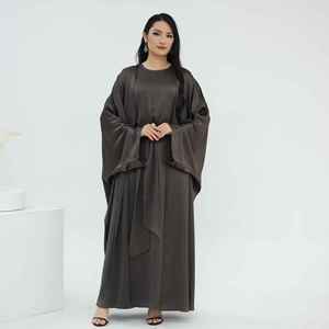 Abaya musulmane de luxe pour femme, style Dubaï, élégante, modeste, islamique, maxi, décontractée, col bateau, manches longues, respirante - Product Image 2