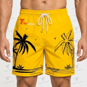 Shorts de Playa para Hombre de Alta Calidad, Secado Rápido, Poliéster Ligero, Traje de Baño de Verano, Shorts de Surf, Proveedor de Fábrica con Etiqueta Privada OEM - Product Image 5