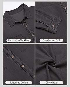 เสื้อเชิ้ตเดนิมแขนยาวทรงโอเวอร์ไซส์ ล้างสีแบบแอซิด สไตล์ลำลอง สตรีทแวร์ ระบายอากาศได้ดี ไซส์พลัส สีซีดจางแบบซันเฟด เสื้อเชิ้ตเดนิมผู้หญิง - Product Image 5