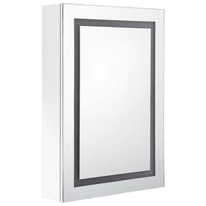 Gabinete de Baño de MDF Blanco con Espejo LED, Acabado en Vidrio Medio, Diseño Moderno para Montar en la Pared - Product Image 3