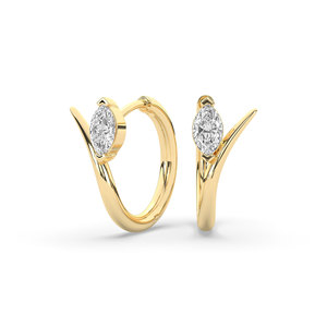 ต่างหูเพชรเพาะเลี้ยง 0.26 กะรัต ทองคำแท้ 14K รับรองโดย IGI ของขวัญสำหรับงานแต่งงานและงานเลี้ยง - Product Image 4