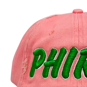 Gorra Deportiva PHIRST Rosa y Verde, Personalizada con Bordado, Ajustable, Unisex, de Algodón, Estilo Béisbol, Moda Urbana, OEM - Product Image 3