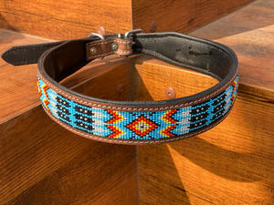 Collar de Cuero para Perro con Diseño de Calavera, Hecho a Mano, Collares para Mascotas al por Mayor - Product Image 2