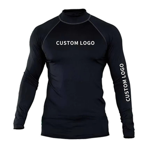 Camiseta de Compresión Personalizada de Alta Calidad para Hombre, Manga Larga, Secado Rápido, Cuello Alto, Diseño de Logotipo Personalizado, para Entrenamiento en el Gimnasio - Product Image 1