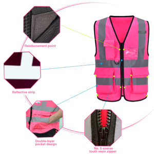 Vis Reflective Strip Engineer Work Security Clothing With Pockets Security Vest Outdoor Night Workwear safety vest - Product Image 5