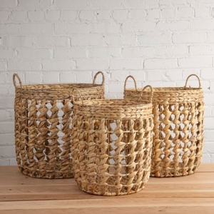 Best Selling Handmade Water Hyacinth Basket Eco-friendly Lightweight Decorative Storage Bin Customizable For Wholesale Buyers - Product Image 5