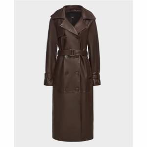 Manteau long tendance pour homme en cuir véritable avec col en fourrure, faible MOQ, haute qualité, personnalisable, élégant et à la mode - Product Image 3