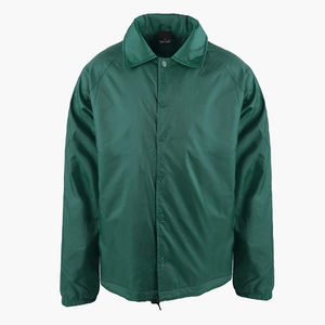 Veste en polyester enduit vert pour homme, col marin, fermeture à boutons, résistante à l'eau, coupe régulière, vêtements d'extérieur - Product Image 4
