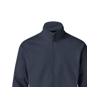 <b>Men's</b> <b>Navy</b> Fleece <b>Jacket</b> Full Zip Stand Collar Windproof Casual Autumn Wear Polyester Shell Regular Fit - Product Image 5