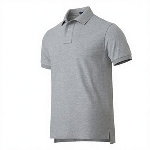 Camisa Polo Casual Personalizada para Hombre, de Poliéster y Algodón, Antiarrugas, de Manga Corta, Tejida, con Bolsillo, Modelo con Patrón Geométrico - Product Image 3