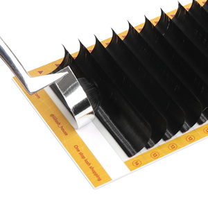 Extensions de cils en cachemire effet plume, volume mat, les plus vendues, faciles à poser, en plateaux, vente en gros avec logo personnalisé, éventail rapide - Product Image 5