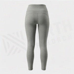 Legging de sport pour femme, taille haute, extensible dans quatre directions, en spandex et nylon, de haute qualité, couleur personnalisable. - Product Image 2