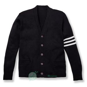 Autumn Winter Elegant Casual Sorority <b>Cardigan</b> Customized V-Neck Factory-Provided <b>Button</b> Belt Embroidered Applique Sequined - Product Image 3