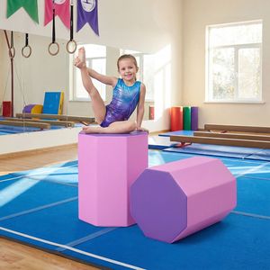 Tappetino Ottagonale per Ginnastica 22,5'' X 26'' con Copertura con Cerniera e Imbottitura in Schiuma Spessa - Product Image 2
