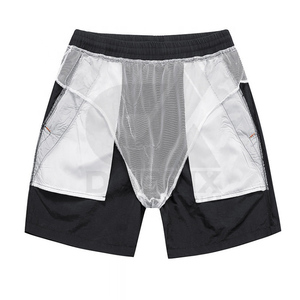 Mens Gym Workout <b>Cargo</b> <b>Shorts</b> Quick Dry Breathable <b>Lightweight</b> Stretch Fitness Running Mid Length Knitted 100 Percent Cotton OEM - Product Image 4