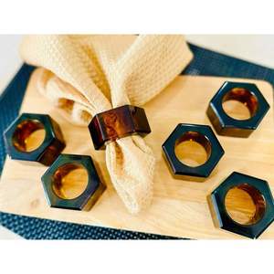 Ensemble d'anneaux de serviette en résine, accessoires de vaisselle décoratifs pour table à manger, RR Enterprises, fabriqué en Inde - Product Image 6