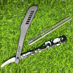 Classic Shaving <b>Slide</b> Razor <b>Plastic</b> Handle Premium Quality Black Stainless Steel Professional Barber Razor for Face Body Beard - Product Image 5