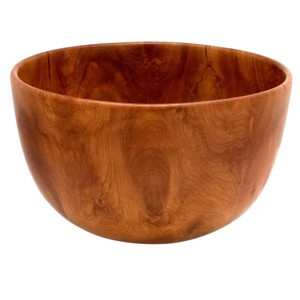 Bol à salade en bois massif, bol à fruits en bois d'acacia naturel pour la table de cuisine moderne, avec logo personnalisé OEM - Product Image 1