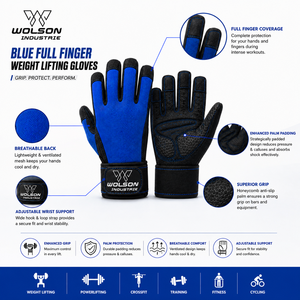 Guantes Deportivos de Dedo Completo, Transpirables, Elásticos, con Soporte para Gimnasio, Fitness, Levantamiento de Pesas y Entrenamiento. - Product Image 3