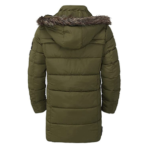 New Arrival Men's Premium Coated <b>Parka</b> <b>Jacket</b> High Quality Winter Stand Collar Front Logo Professional Cotton Fleece OEM Design - Product Image 2