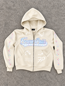 Custom <b>Rhinestone</b> Pullover Premium Heavyweight Oversized Fleece Eco-Friendly Breathable Winter Streetwear Hooded <b>Jacket</b> - Product Image 5